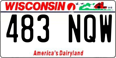 WI license plate 483NQW