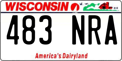 WI license plate 483NRA
