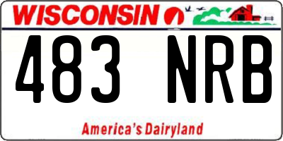 WI license plate 483NRB