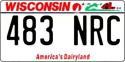 WI license plate 483NRC