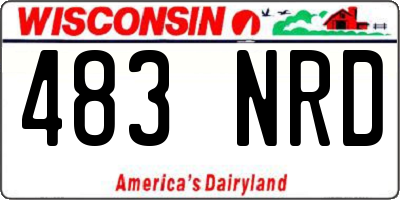 WI license plate 483NRD
