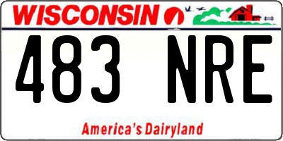 WI license plate 483NRE