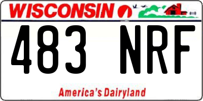 WI license plate 483NRF