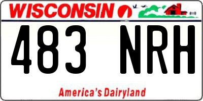 WI license plate 483NRH