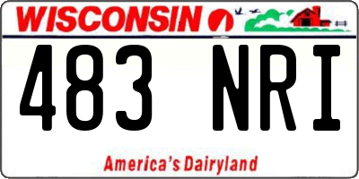WI license plate 483NRI