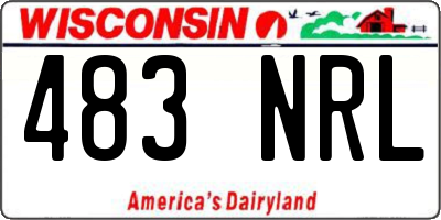 WI license plate 483NRL