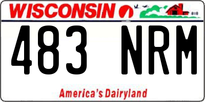 WI license plate 483NRM