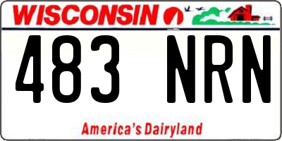 WI license plate 483NRN