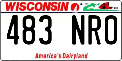 WI license plate 483NRO