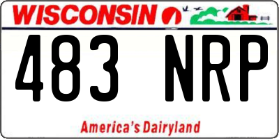 WI license plate 483NRP