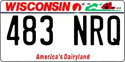 WI license plate 483NRQ