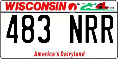 WI license plate 483NRR