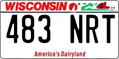 WI license plate 483NRT