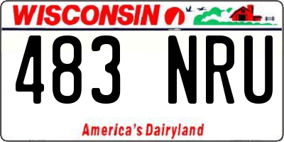 WI license plate 483NRU