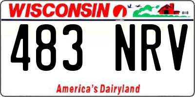 WI license plate 483NRV