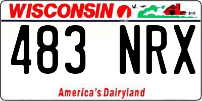 WI license plate 483NRX