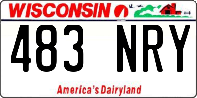 WI license plate 483NRY