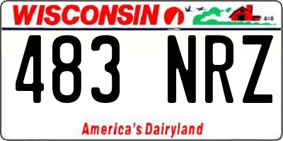 WI license plate 483NRZ