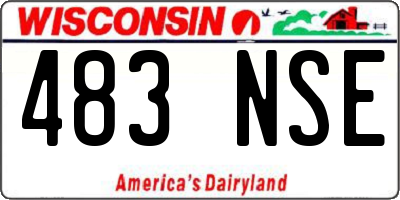 WI license plate 483NSE