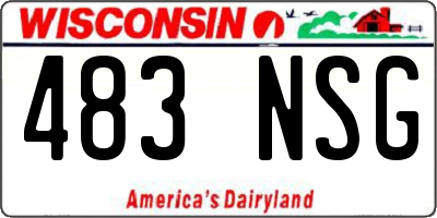 WI license plate 483NSG