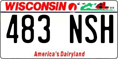 WI license plate 483NSH