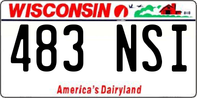 WI license plate 483NSI