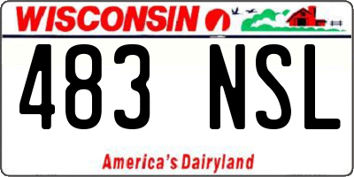 WI license plate 483NSL