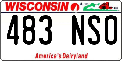 WI license plate 483NSO