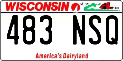 WI license plate 483NSQ