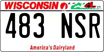 WI license plate 483NSR