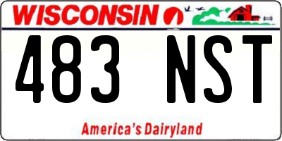 WI license plate 483NST