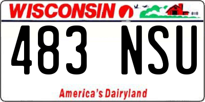 WI license plate 483NSU