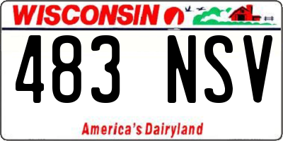 WI license plate 483NSV
