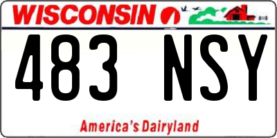WI license plate 483NSY