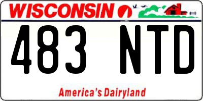 WI license plate 483NTD