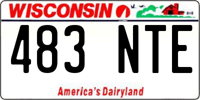 WI license plate 483NTE