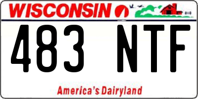 WI license plate 483NTF