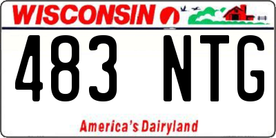 WI license plate 483NTG