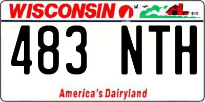 WI license plate 483NTH