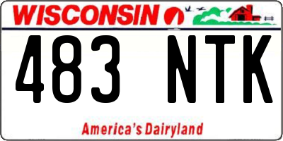 WI license plate 483NTK