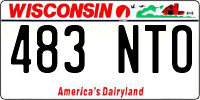 WI license plate 483NTO