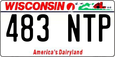 WI license plate 483NTP