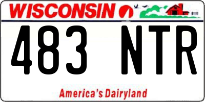 WI license plate 483NTR