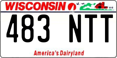 WI license plate 483NTT