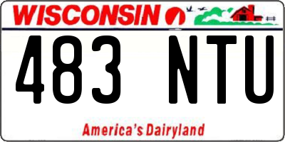 WI license plate 483NTU