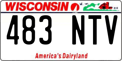 WI license plate 483NTV