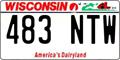 WI license plate 483NTW