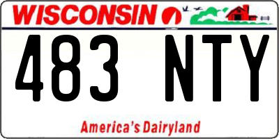 WI license plate 483NTY
