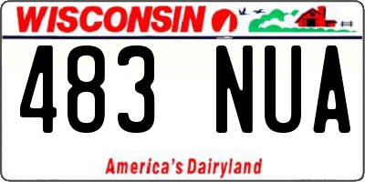 WI license plate 483NUA