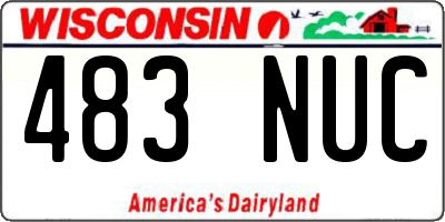 WI license plate 483NUC